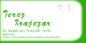 terez krajczar business card